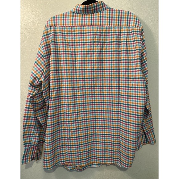 Cremieux Classics Shirt Mens XL Multi Color Plaid Cotton Button Down - Picture 2 of 10